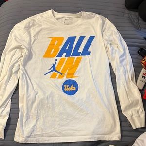 2021 March Madness ball in UCLA bench shirt Jordan